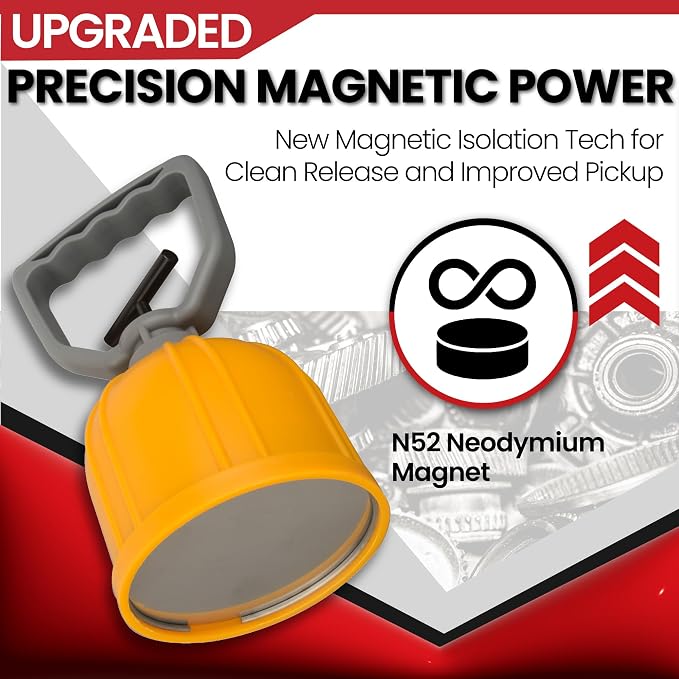 ULIBERMAGNET Magnetic Bulk Parts, Quick Release Magnetic Transfer Pickup Tool Manual Lifter, Material Handling Magnet,Pickup Magnetic Sweeper for Small Metal Object,Nails,Nut,Screw, Tacks,Metal Scraps