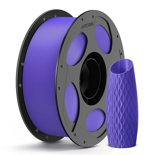 ANYCUBIC PLA 3D Printer Filament, 3D Printing PLA Filament 1.75mm Dimensional Accuracy +/- 0.02mm, 1KG Reusable Spool (2.2 lbs), Purple