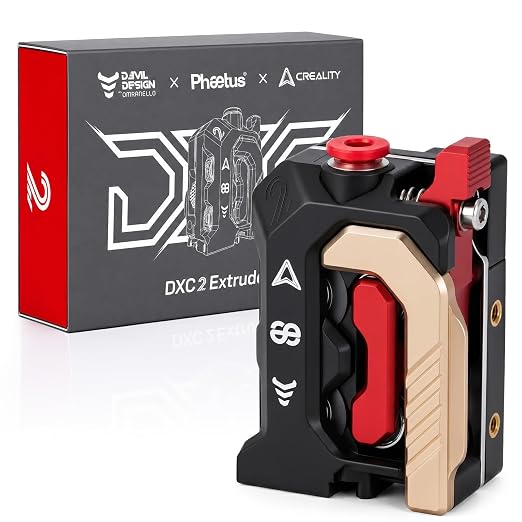Creality DXC2 Extruder, Upgrade K2 Plus/K2/K2 Pro Extruder, Magnetic Snap-On 1s Quick Replace with DLC Filament Cutter, Official K2 Series Dual Gear Feeding Extrusion for Creality 3D Printers