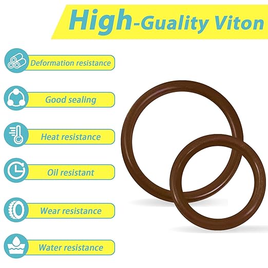 XBVV 386 PCS 30 Sizes Metric Viton O-Ring Assortment Kit for Various Chemicals, Cylinders, Hydraulic,Automotive and Plumbing Pressure Washer O Ring Repairs 75A Durometer