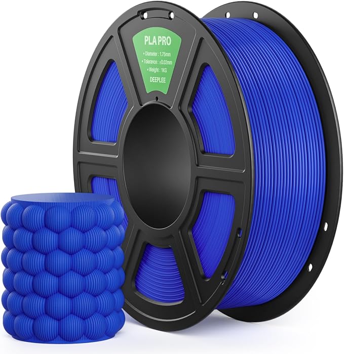 PLA PRO Filament 1.75mm, Stronger Toughness 3D Printer Filament, PLA Filament Dimensional Accuracy +/- 0.02 mm, Neatly Wound, Fits Most FDM 3D Printer, 1KG Blue