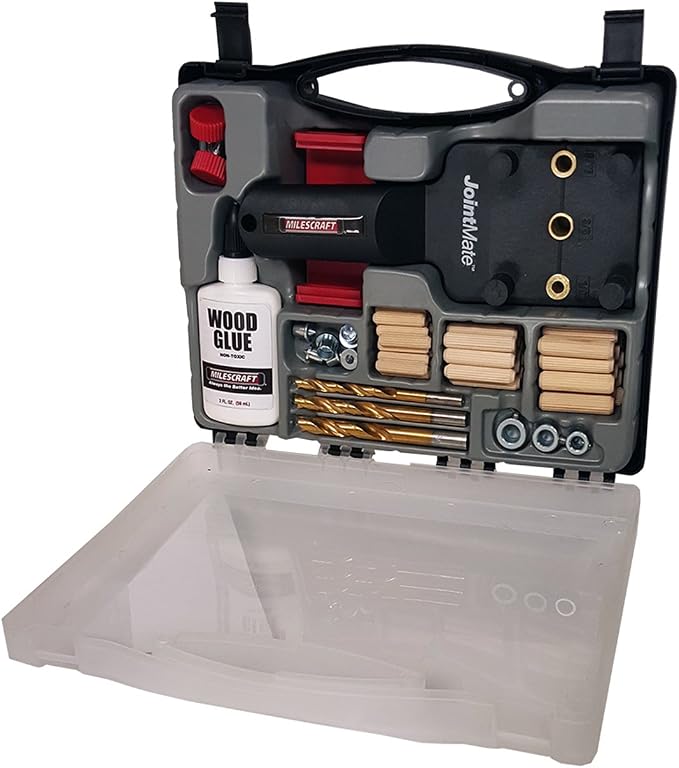 Milescraft 1309 DowelJigKit - Complete Doweling Kit with Dowel Pins and Bits