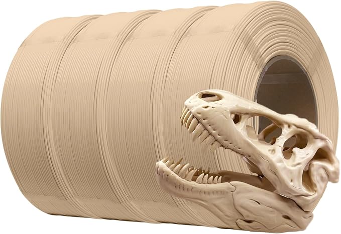 eSUN PLA+ Refilament 1.75mm, 3D Printer Refill PLA Plus, 1KG per Roll, 4 Rolls Spoolless 3D Printing Filament for 3D Printers, Bone White