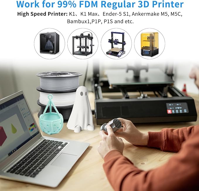 iSANMATE Rapid PLA Filament 1.75mm, Grey 3D Printer Filament, Fast Printing Speed PLA, Dimensional Accuracy ±0.02mm, 1kg/Spool