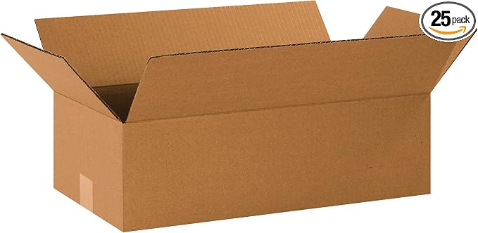 AVIDITI 20 x 10 x 6 Corrugated Cardboard Boxes, Long 20"L x 10"W x 6"H, Pack of 25 | Shipping, Packaging, Moving, Storage Box for Home or Business, Strong Wholesale Bulk Boxes