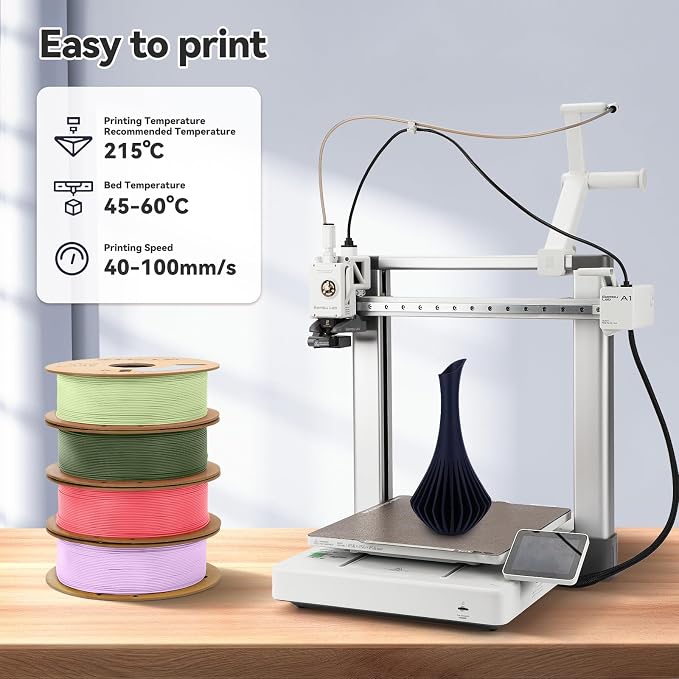 3DHoJor Matte PLA Filament 1.75mm 1kg Cardboard Spool PLA Filament 1.75 PLA 3D Printing Filament, Print with Most 3D Printers 3D Filament-Dark Blue