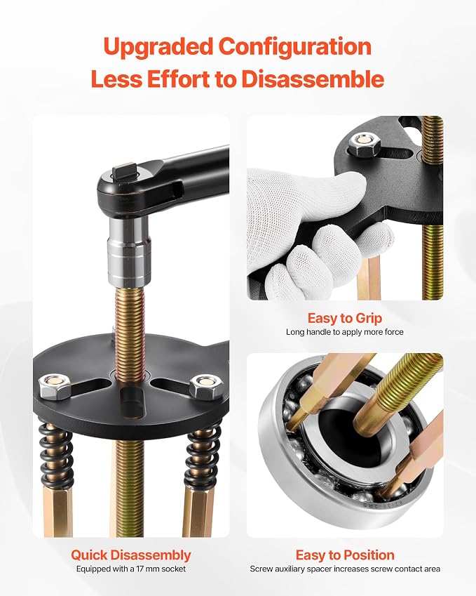 VEVOR 36-in-1 Bearing Puller Set, 36 PCS 3-Jaw Hook Puller for Internal External Bearings and Bearing Without Inner Shaft, Multifunctional Bearing Removal Tool with Heavy Duty Portable Storage Case