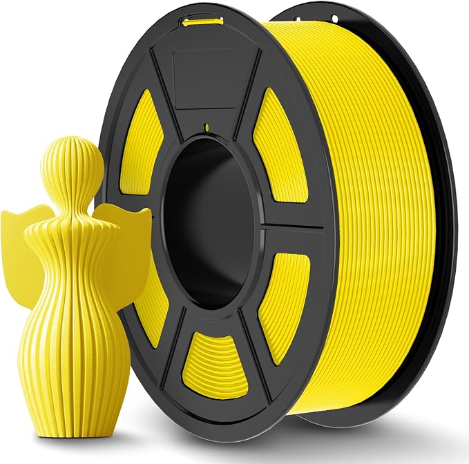 JAYO PLA+ Filament 1.75mm Yellow 1.1KG, PLA Plus 3D Printer Filament | Tougher and Stronger, Neatly Wound , Vacuum Sealed, Dimensional Accuracy +/- 0.02 mm, Fit Most FDM 3D Printers