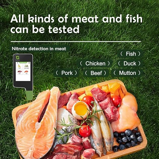 ECO6 Black Nitrate Tester for Fish Fruit Vegetable Meat,TDS Water Tester Radiation Meter Geiger Counter Food Detector for Home Health