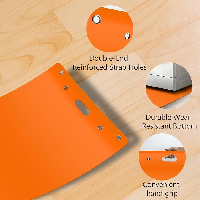 Large Appliance Slider with Pull Strap,Furniture Moving Sliders for Floor Protection Premium Moving Mat for Tile Carpet and Hardwood Floor (49'' x 30'' Orange)