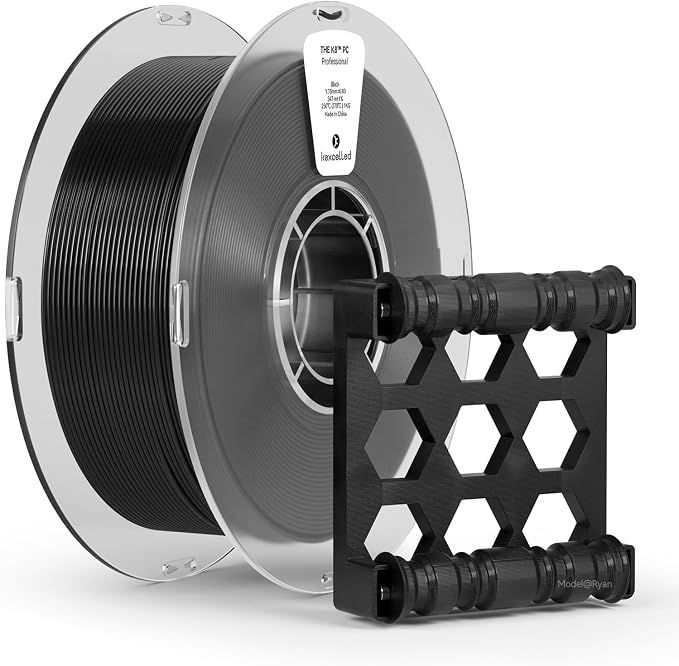 kexcelled PC Filament 1.75mm 1kg,Black Polycarbonate Filament 1.75 with Strong Tough and Heat Resistant,PC 3D Printer Filament Dimensional Accuracy +/- 0.03mm