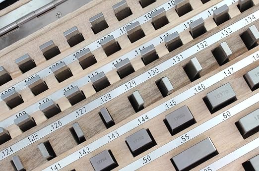 Accusize Steel Gage Block Set, Grade AS-1, 81 Pc, P900-S582 | ASME B89.1.9-2002, Hardened Steel, Corrosion-Resistant, with Certificate of Inspection