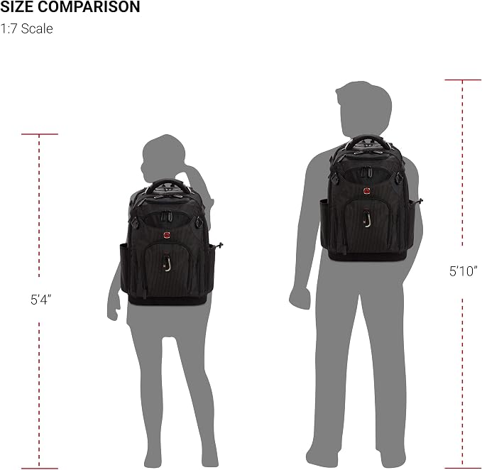 SwissGear Tool Bag Backpack, Fits Up to 17-Inch Laptop, Work Pack PRO, Black