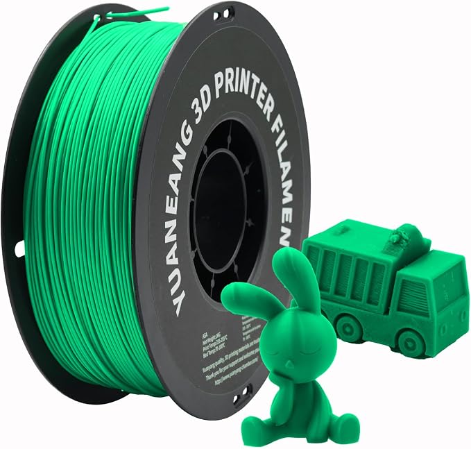 ABS 3D Printer Filament 1.75mm Green, 1kg Spool, Strong & Durable ABS Material, High Heat Resistance, Low Warping, ±0.03mm Precision, Ideal for Functional Parts, Prototypes