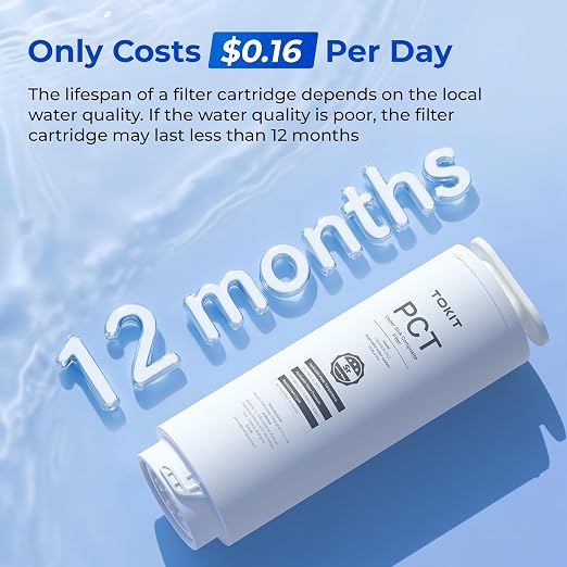 TOKIT PCT Replacement Filter for U2&U2 Pro, NSF/ANSI 58 Certified, Reduce TDS, Replacement for U2&U2 Pro SE Reverse Osmosis System Water Filter, 12-Month Lifetime