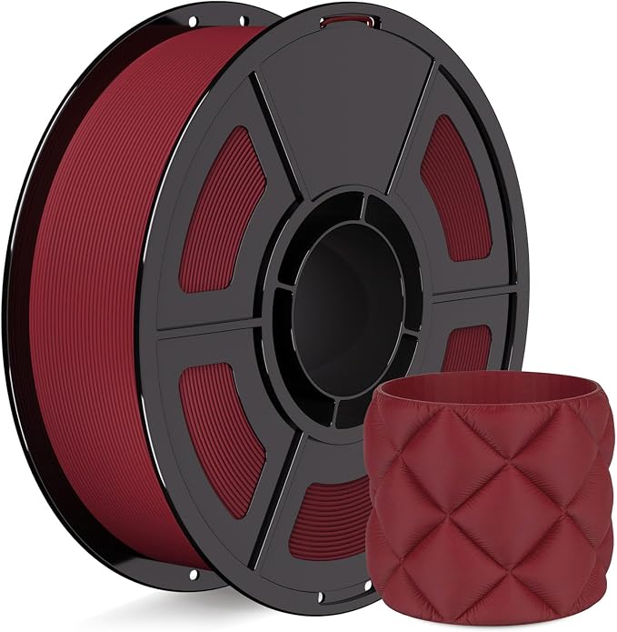 iSANMATE Matte PLA Filament 1.75mm Burgundy Red PLA 30-300mm/s 3D Printer Filament 1kg (2.2lbs) for Bambu Lab 3D Printers,AMS,AMSLite