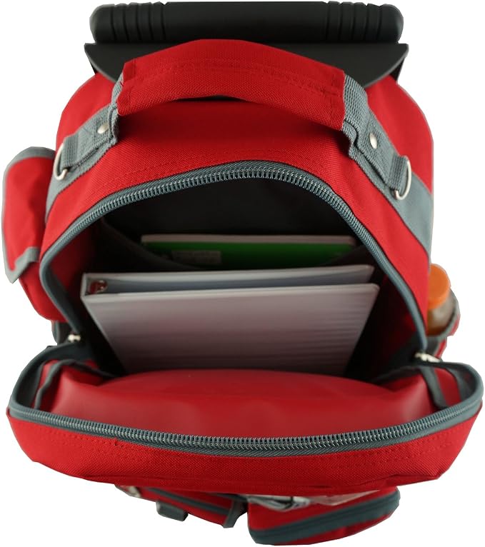 K-Cliffs Heavy Duty Rolling Backpack School Bookbag with Wheels Deluxe Wheeled Daypack