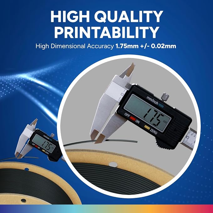 OVERTURE 4KG Bundle PLA Plus (PLA+) Filament 1.75mm, Stronger & More Durable, Professional Toughness 3D Printer Filament 1kg (2.2lbs) 4 Pack, High Precision +/- 0.02mm (4 Color)