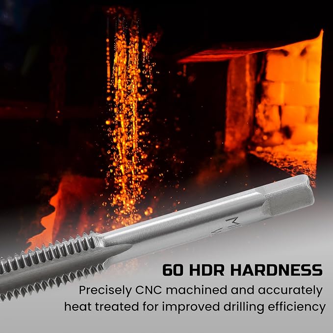 Anfrere 80pcs Tap and Die Set, SAE & Metric Tap Die Wrench Set, Metric Standard M3 to M12 Coarse Fine Rethreading Threads Bits for Cutting External and Internal Threads, NC, NF, NPT Repair Tools