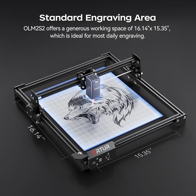 Ortur Laser Master 2 S2 Class 4 Laser Engraver with 1000mW 1064nm Infrared Laser Module for Engraving on Metal, Plastic, Acrylic - Ideal for Jewelry, Gift Making