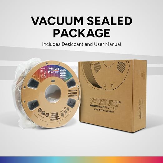 OVERTURE PLA Filament 1.75mm, Neatly Wound 3D Printer Filament 1kg Spool (2.2lbs), Dimensional Accuracy +/- 0.02 mm, Fit Most FDM 3D Printers (Sparkle Black)