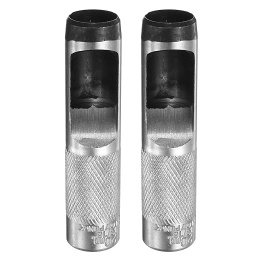 HARFINGTON 2pcs Leather Round Hole Punch, 20mm Hollow Hole Puncher Cutter Carbon Steel Circle Hole Punching Cutting Tool for Belt/DIY Leather Craft