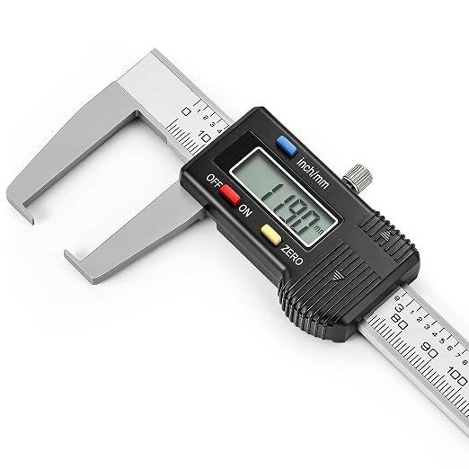 External Groove Digital Caliper 0-150mm | High-Precision Outer Groove Measuring Tool, LCD Display Stainless Steel Body, Storage Case, Smooth Sliding Track