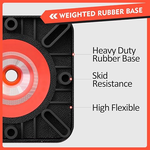 RoadHero 8 Pack Traffic Safety Cones 28 Inch with Black Weighted Base, Orange Cones with Reflective Collars for Parking Lot, Road Safety, Construction Events