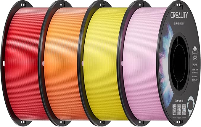 Creality PETG 3D Printer Filament 4 kg, Excellent Toughness High Precision, Odorless Non-Toxic Moistureproof, Glossy PETG Filament 1.75mm for 3D Printer