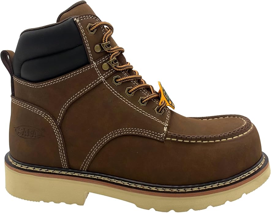 SAFA mens Men’s 6” Composite Safety Moc Toe