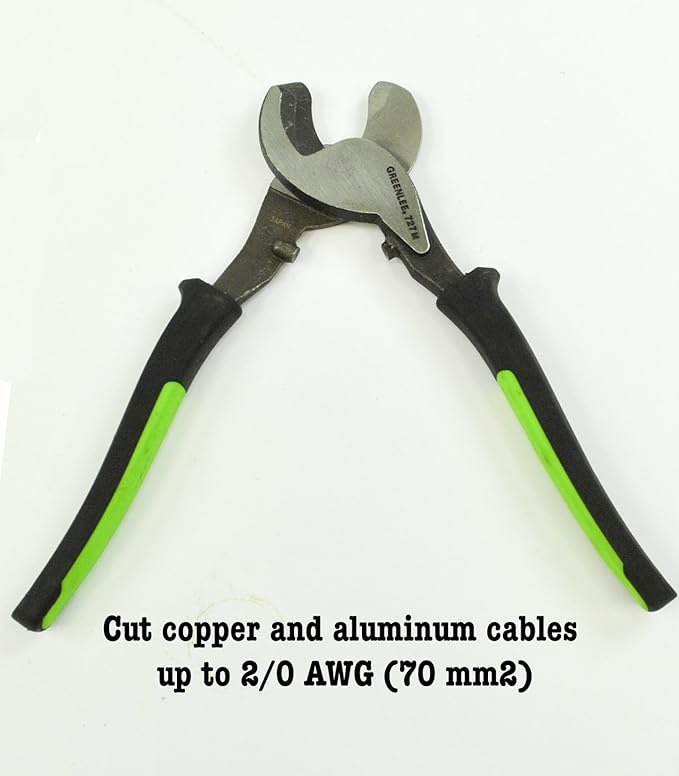 Greenlee 727M Cable Cutter With Cushion Grip Handles, 9-1/4"