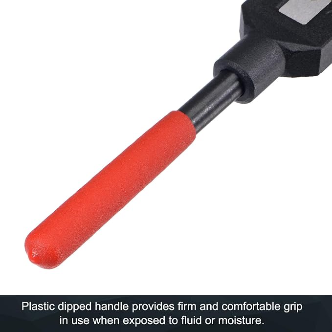 uxcell Adjustable Tap Wrench Handle for 3/16"-1/2" (UNC/UNF) / Metric M4-M12 Taps, Thread Tap Holder Reamer Hand Tapping Tool for Machinist Repair with Plastic Dipped Handle