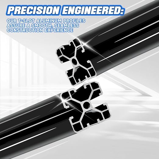 4040 T-Slot Extruded Aluminum Profile 2000mm Black - Versatile and Durable Aluminum Extrusion, European Standard Aluminum Extrusion for All Your Construction and Design Needs（4 Pack）