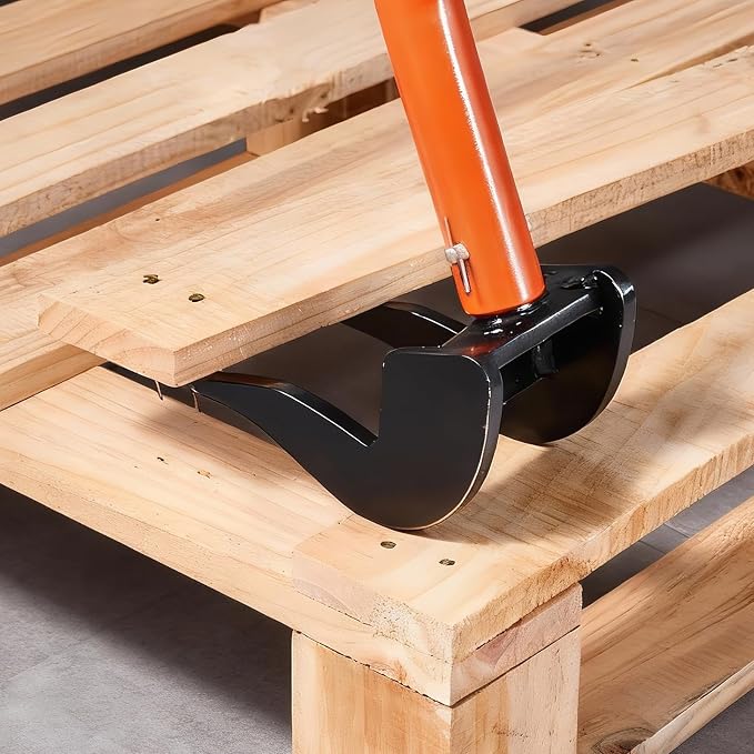 VEVOR Pallet Buster Tool with 50’’ Carbon Steel Handle Wrecking Pry Bar, 2000 lbs Weight Capacity, Heavy Duty Deck Board Removal Tool, Multi-Purpose Breaker for Efficient Removal, Renovation