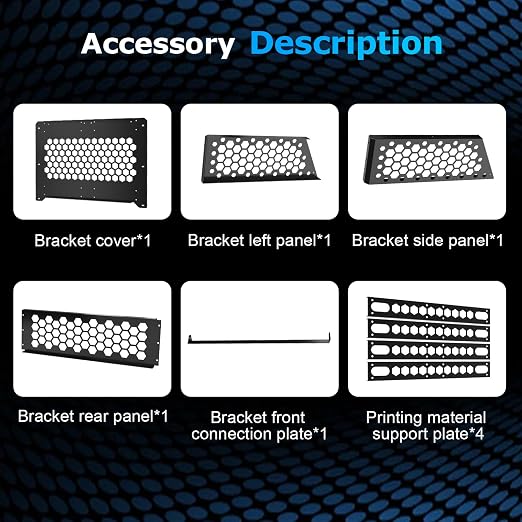 AMS Storage Holder, Can Accommodate 2 AMS/AMS 2 pro, Expandable Honeycomb Design, Space Saving, Compatible with Bambu Lab P1P/P1S/X1C/X1E 3D Printers (Black)