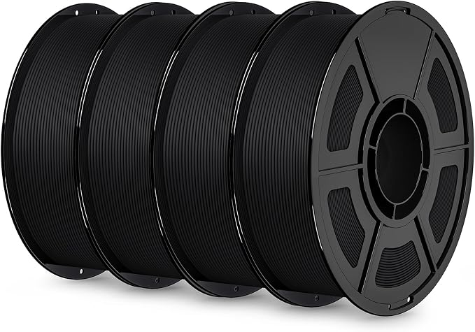 IEMAI Matte PETG Filament 1.75mm 4kg Bundle Black, Smooth Matte Finish 3D Printer Filament with Minimal Layer Lines & Low Warping, +/-0.02mm Dimensional Accuracy
