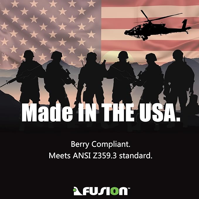 Fusion Tactical ProGlide Military and Police Helo Lanyard - 2ft Elastic Bungee, 23kN - Black, 24 inches
