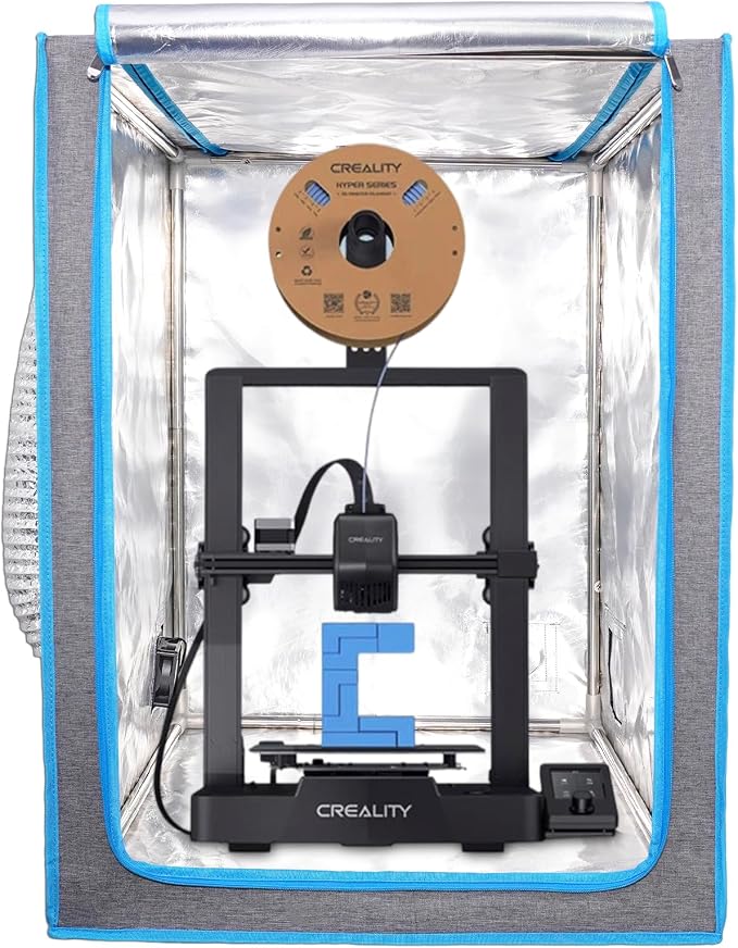 Resin 3D Printer Enclosure with Ventilation Kit Speed Control Vent Dustproof Cover Tent Compatible with ELEGOO Saturn 4 Ultra Mars 5 Ultra, Ender 3 V3 SE/KE/Ender3 Pro/Ender 3 V2/S1/Neo 3D Printer