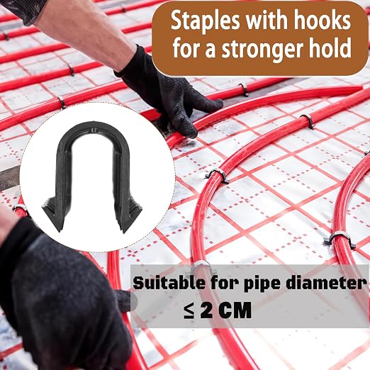 2200 Pcs PEX Pipe Staples for PEX Foamboard Stapler, 1.65″ Staples for 1″ and 2″ Foamboard fit for Pex Foam Stapler