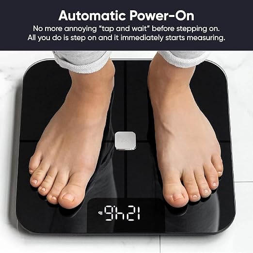 Wyze Smart Scale for Body Weight, Digital Scale for Body Weight BMI Muscle Mass, Heart Rate Monitor, Bluetooth Weight Scale with Baby/Pet/Luggage Mode, 400 lbs, Black