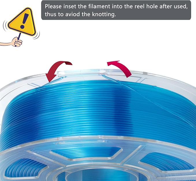 iSANMATE Rapid Clear PLA Filament 1.75mm, 3D Printer Filament Transparent Filament Sky Blue, Fast Printing Speed PLA, Dimensional Accuracy ±0.02mm, 1kg Spool