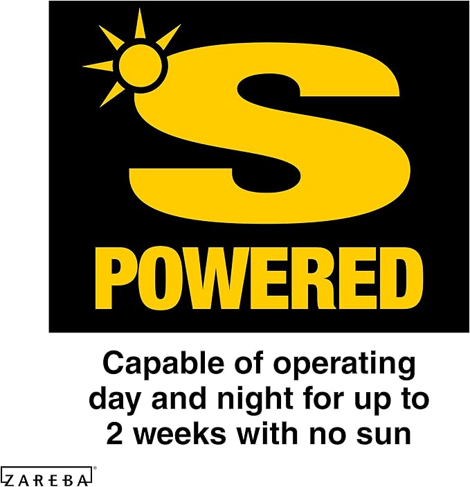 Zareba Solar Powered Electric Fence Charger - 10 Mile Low Impedance Fence Energizer for Cattle, Horses, Goats, & Livestock, 0.15 Output Joules, Built-in Mounting Bracket for Posts, ESP10M-Z