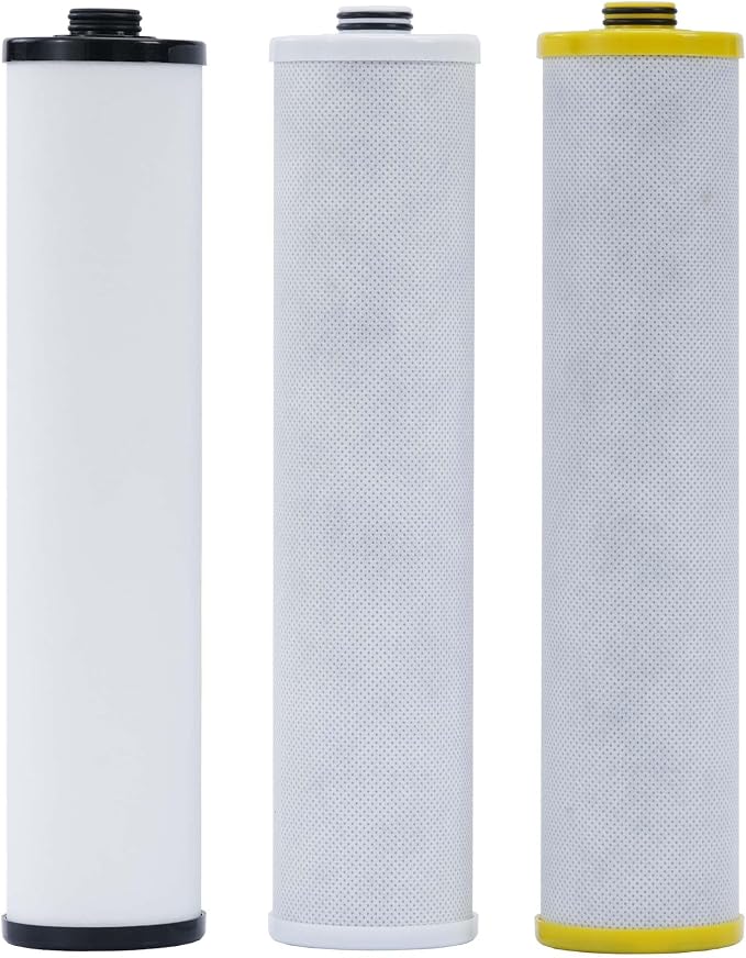 Replacement Water Filter for Aquasana® Filter Replacement | Aquasana® AQ-5300+R | Claryum® 3-Stage Max Flow AQ-C3M-R | AQ-6300M, Reduce 99% of Chlorine, Taste and Sediment, 3-Pack