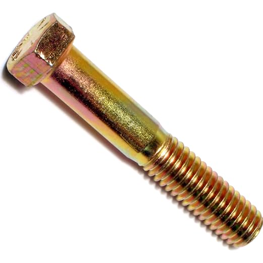 Hard-to-Find Fastener 014973252915 Coarse Hex Cap - Grade 8, 7/16-14 x 2-1/2, Piece-5,Yellow