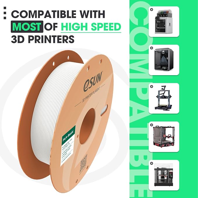 eSUN PLA Basic Filament 1.75mm, 1KG Spool (2.2 LBS) High Speed Printing 3D Printer PLA Filament,Designed for Fast Printing, Purple