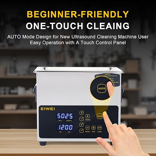 3L Ultrasonic Cleaner, One-Touch Cleaning, Heating, Dual-Frequency, Sweep Frequency, Touch Ultrasonic Cleaning Machine for Labs,Carburetor,Jewelry,Dentures,Automotive Parts