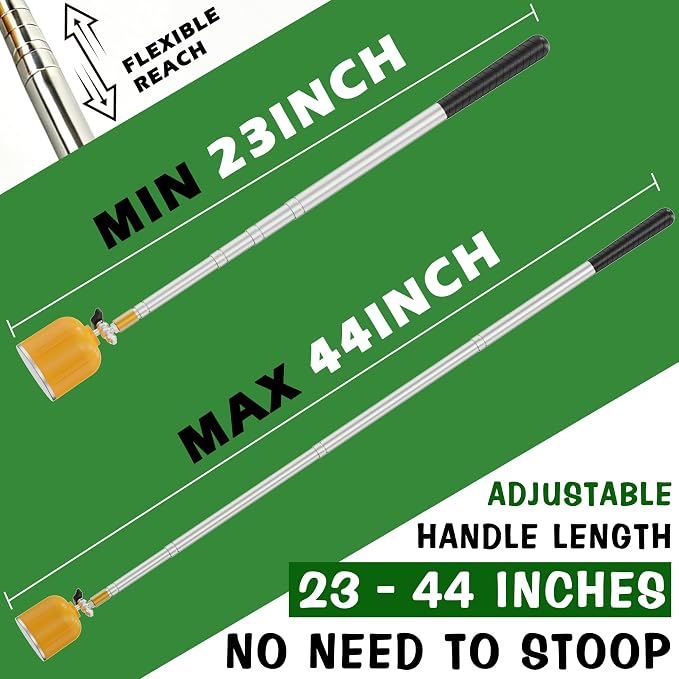 ULIBERMAGNET Magnetic Flexible Adjustable Telescopic Rod, Quick Release Magnetic Pickup Tool, Material Handling Magnet,Magnetic Sweeper for Small Metal Object,Nails,Nut,Screw, Tacks,Metal Scraps