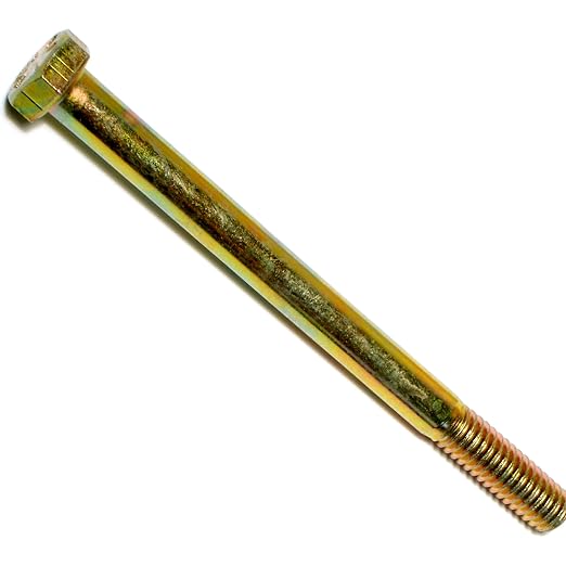 Hard-To-Find Fastener Grade 8 Hex Cap Coarse Large Bolts, Midwest Assortment Refill, Steel Hex Bolts for Construction, Home Improvement , 5/16-18 x 4 - Inch, Pack of 8