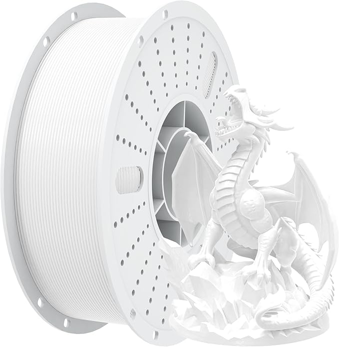 PINBALL PETG 3D Printer Filament 1.75mm High Precision Durable Moisture-Proof Strong Filament Mith Better Flow Dimensional Accuracy +/- 0.02mm Suitable for Most FDM 3D Printers 1 Kilogram White