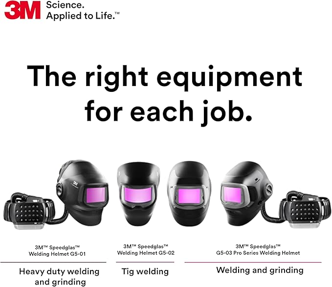 3M Speedglas G5-03 Pro Welding Helmet 10-0100-00, No ADF, Compact Design, Adjustable Head Suspension